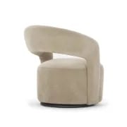 Picture of Patchie Patchwork Accent Chair – Soft Upholstery with Natural Wood Base