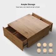 Picture of Bella Natural Wood Coffee Table - 4 drawers