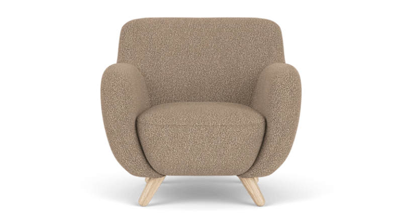 صورة كرسي لوڤيا المُدمج – خشب طبيعي بانحناءات ناعمة