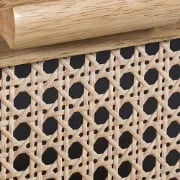 Alara – Natural Wood & Rattan 2-Drawer Bedside Table