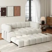 Rumi Convertible Sofa Bed – Modern Tufted Design
