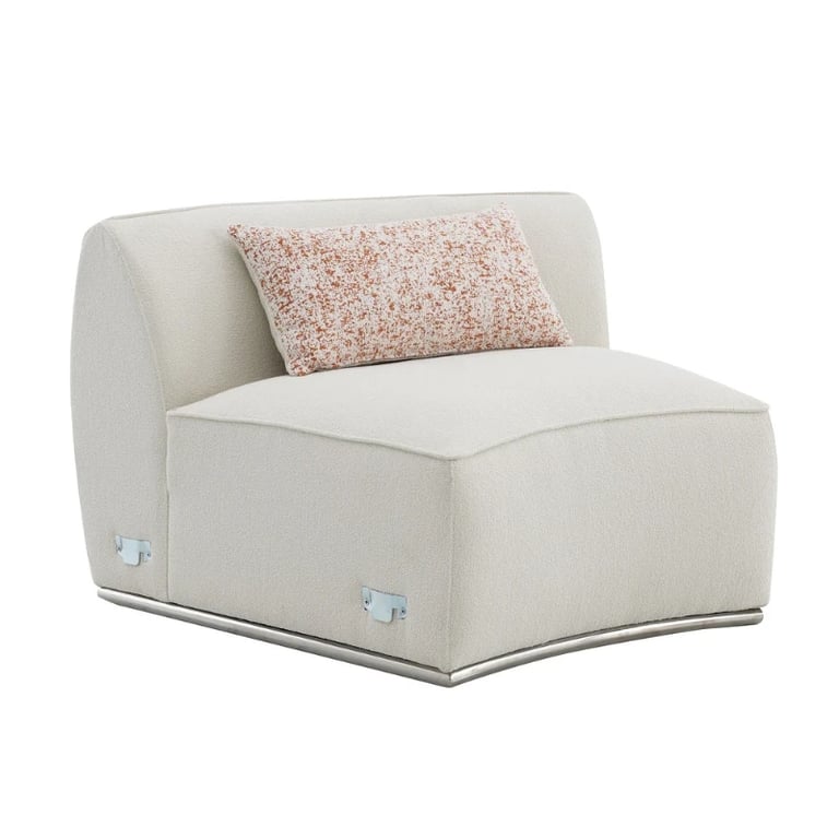 Luna Curved Sectional Sofa – Modern Design with Circular Cushions