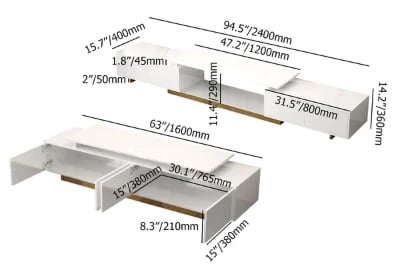 Picture of Flexta Expandable TV Stand – Glossy