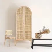Picture of Milan Wardrobe natural wood with rattan