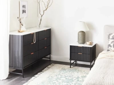 Lorven Modern Bedside Table – Natural Wood