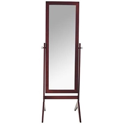 Crown Mark Espresso Rectangular Cheval Mirror