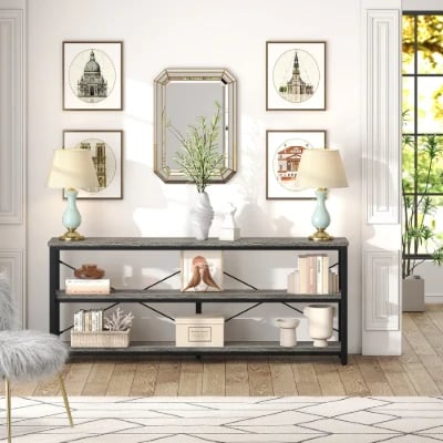 Picture of Decorative table or console Paolo - natural wood