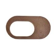 صورة مرآة بيضاوية خشبية بنقوش دائرية - سويرل