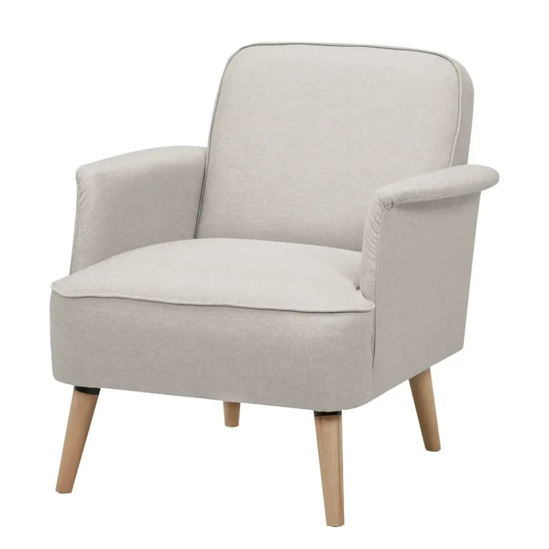 Picture of Mavely Foldable Lounge Chair – Natural Wood Base with Modern Comfort