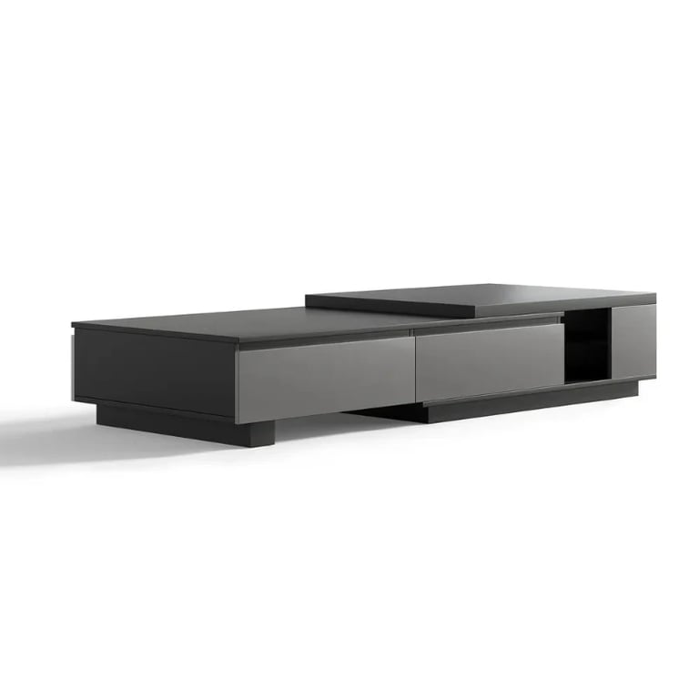 Cylora Coffee Table with Hidden Drawers – Natural Wood