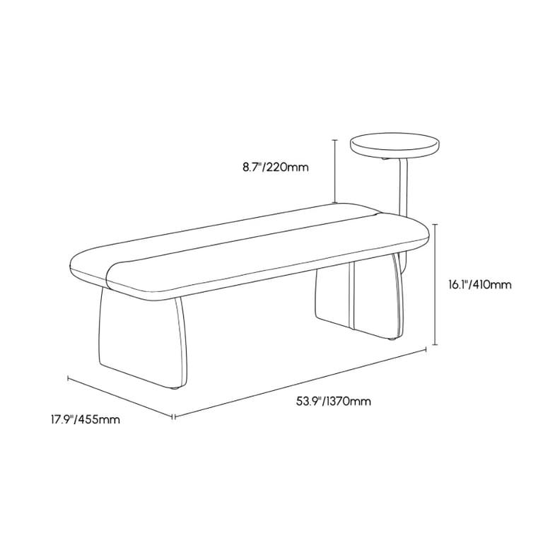 Virella Entry Bench – Modern Upholstered Design