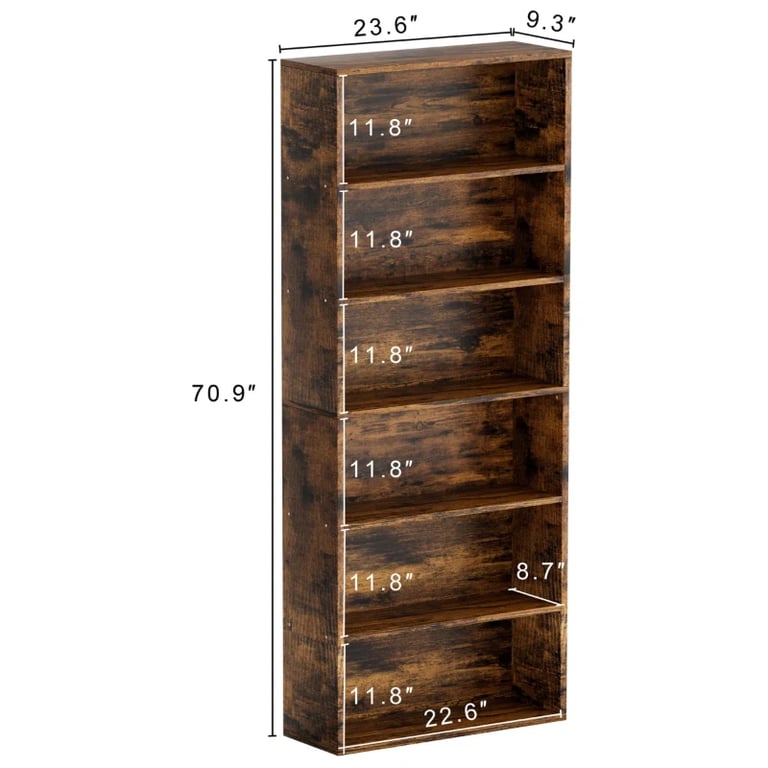 Picture of Emedio 6-Tier Open Bookcase