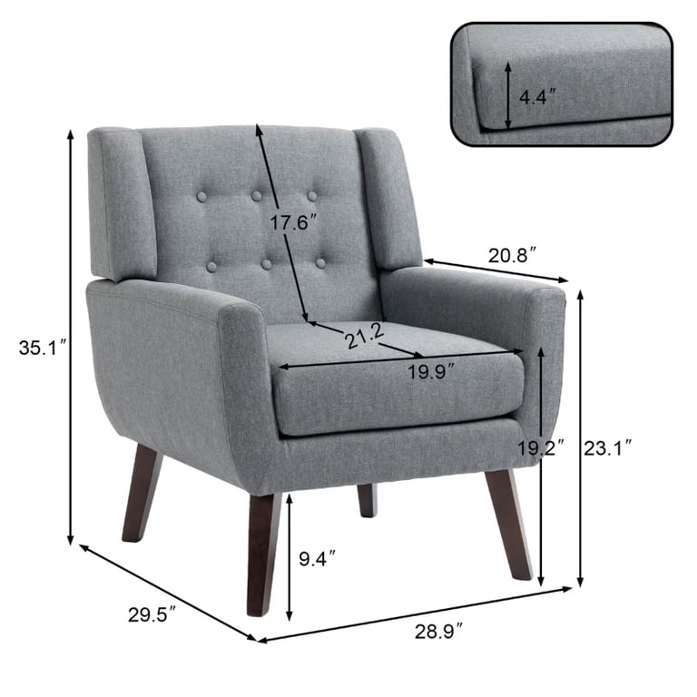 Picture of Aurore Armchair - Natural Wood.