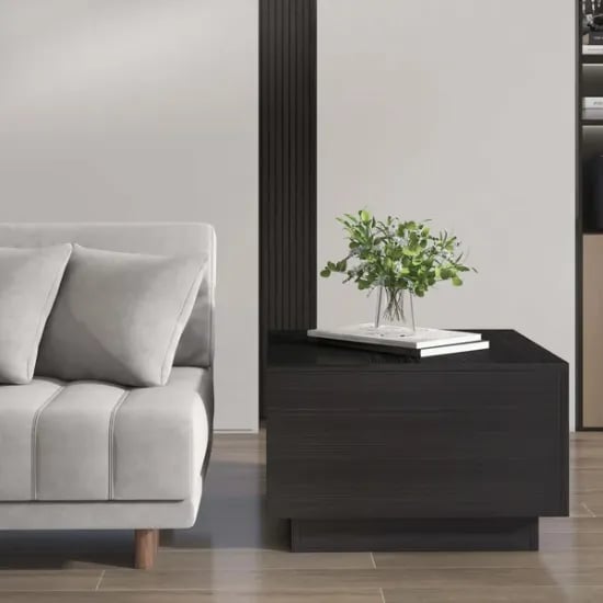 Picture of Stella Natural wood table with glass top - One Drawer