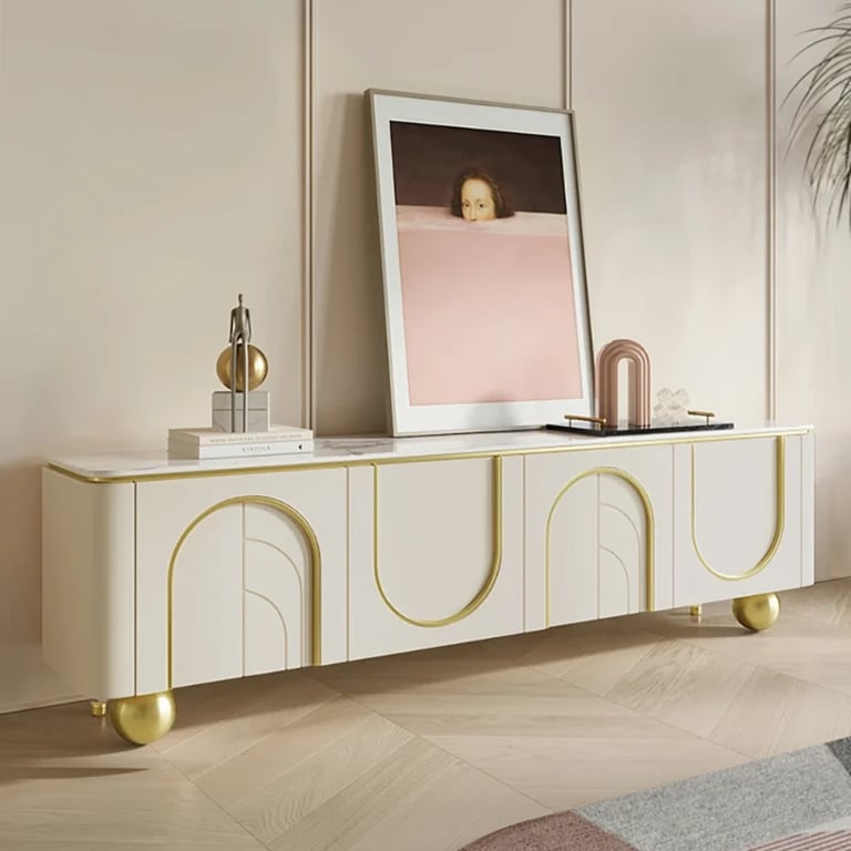 Picture of Aurella Arch TV Unit – Gold Trim &  Elegance
