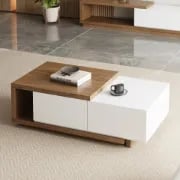 Marcel – Extendable TV Unit & Coffee Table Set made of Natural Wood