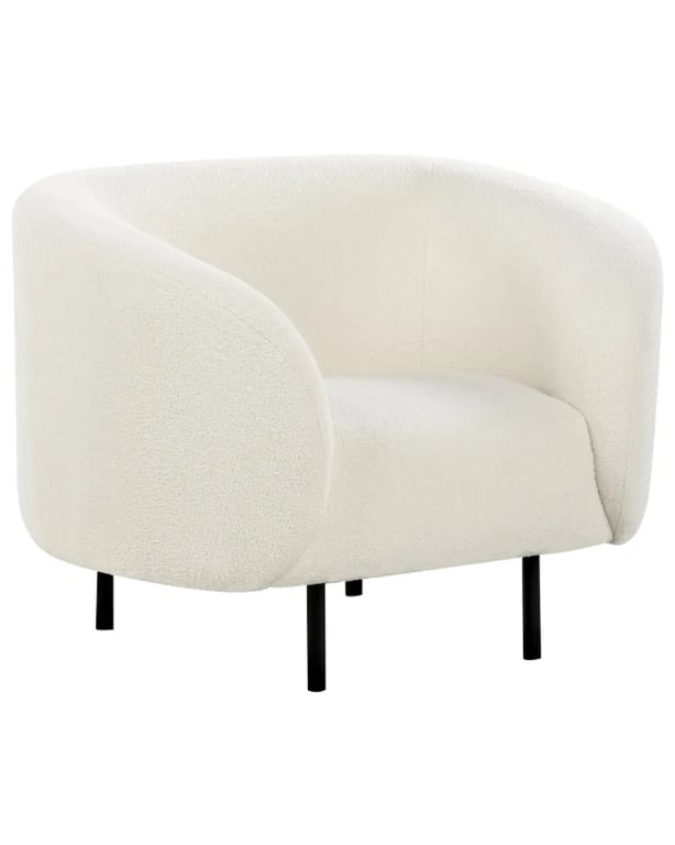 Viona – Modern Curved Armchair with Stainless Legs