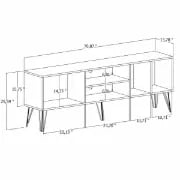 Picture of Tivo Modern TV Stand – Natural Wood with Metal Legs