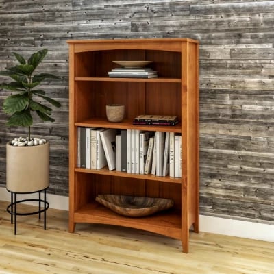 Colton – Elegant Natural Wood Bookcase