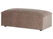 Maren Ottoman – Soft Upholstery with Natural Wood Frame