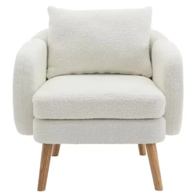 Picture of Velvera Velvet Armchair – Soft Comfort with Natural Wood Legs