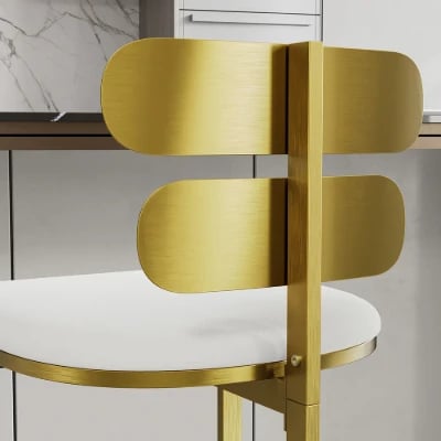 Lumière Dorée – Modern Stainless Steel Bar Stool