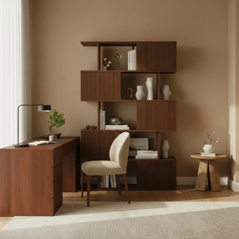 Ravine – Natural Wood Display Shelf with Modern Design