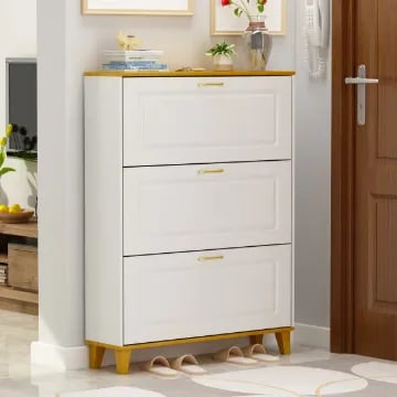Éliane – Modern Natural Wood Shoe Cabinet