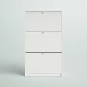 Dark Gray 18 Pairs Manufactured Wood Shoe Storage Cabinet