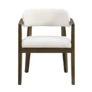 Noraya Dining Set – Natural Wood with Upholstered Chairs