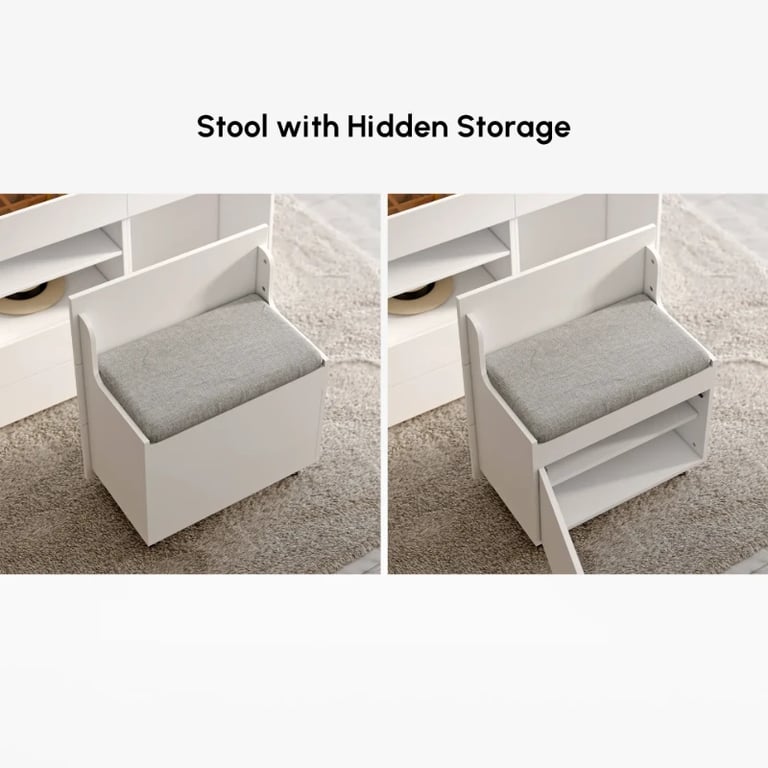 صورة خزانة أدراج سيرين – من الخشب الطبيعي مع منظمات تخزين متعددة