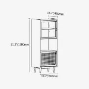 Lezaro Natural Wood Cabinet with Rattan Door