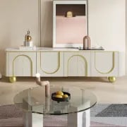 Picture of Aurella Arch TV Unit – Gold Trim &  Elegance