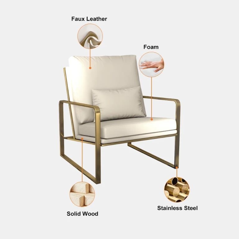 Versailles – Elegant Sofa Set with 2 Couches, Armchair & Coffee Table with Gold Accents