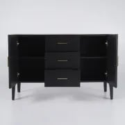 Picture of Lisco Sideboard – Natural Wood with Marble Top and Golden Handles