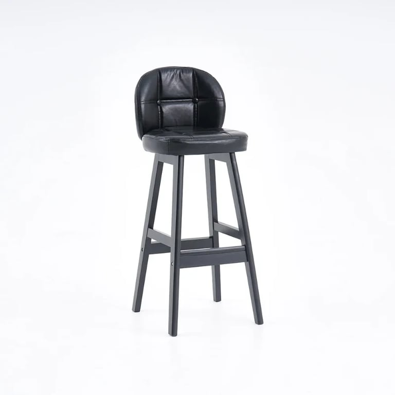 Picture of Rivano Bar Stool – Leather with Wooden Base