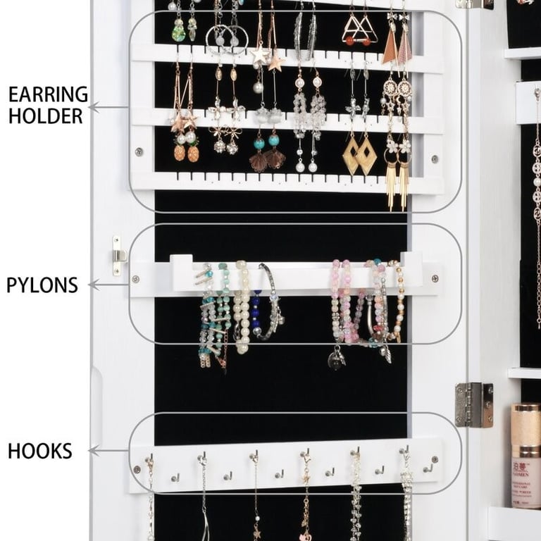 Ariel Jewelry Armoire with Mirror