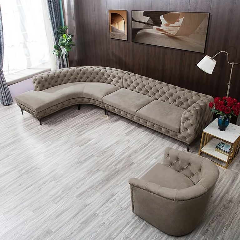 Picture of Montero Curved Sectional -Natural Wood