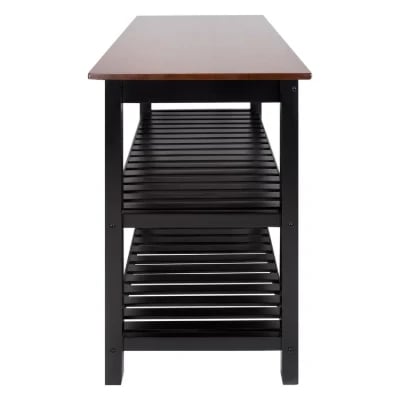 Moppi Solid Wood kitchen Island With Shelves