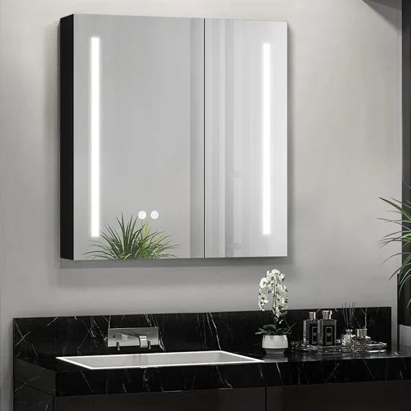 مرآة مضيئة مع مساحة تخزين - إليزيه