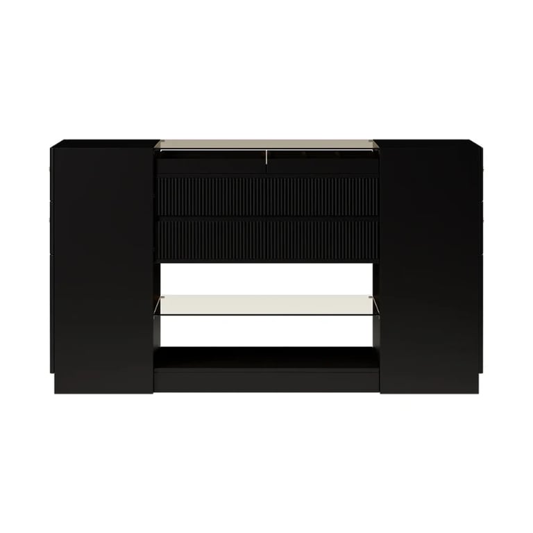 صورة لُونارا – خزانة تخزين من خشب الجوز الطبيعي بـ 3 أدراج