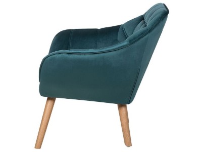 صورة كرسي ميلو بحواف مستديرة – تنجيد ناعم وأرجل خشبية