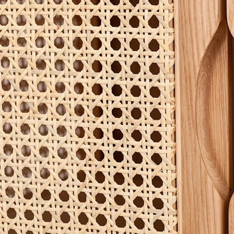 صورة دولاب جاباندي من الراتان - 2 باب وأربعه درج