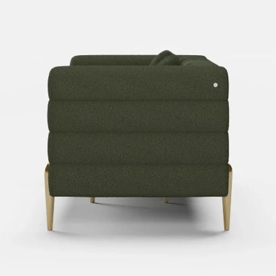 Verdi Sofa Set – Two Sofas in Modern Design made of Natural Wood with Gold Legs