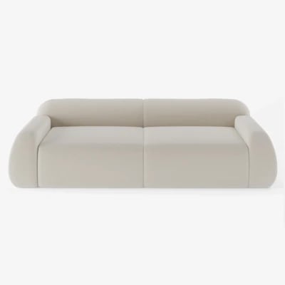 Picture of Lunea Cloud Sofa – Modular 3-Seater with Natural Wood Base