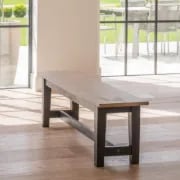 Picture of Bardin Natural Wood Two-Tone Bench