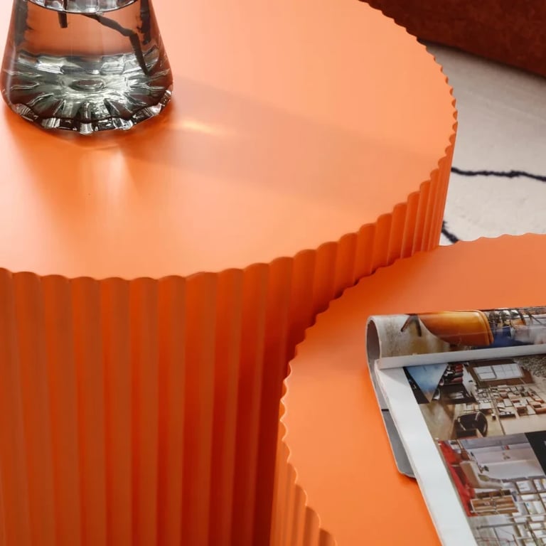 صورة آڤارا  طاولات متداخلة دائرية من الخشب الطبيعي