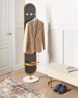 Picture of Pureté Floor Mirror - Natural wood Metal Frame.