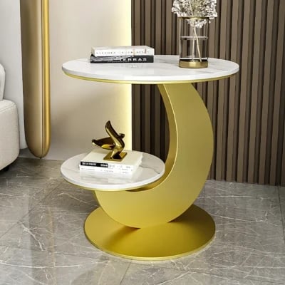 Picture of Marble Side table Melody - Two Shelves