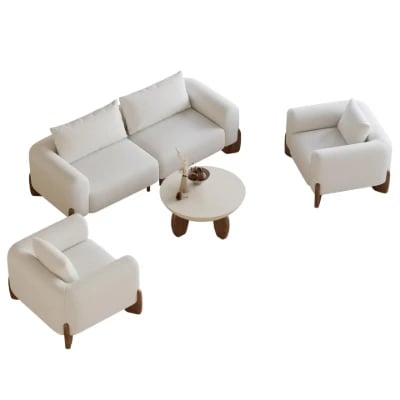 Mora Lounge Set – Natural Wood